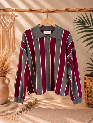 Jersey polo de rayas