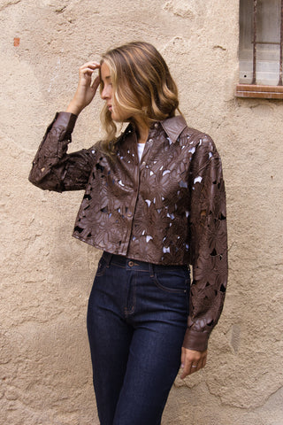 Chaqueta Fleur Chocolate
