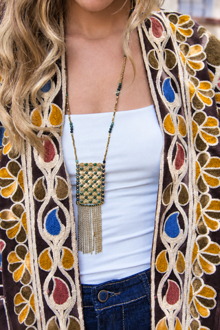 Collar Flecos Boho de Acero