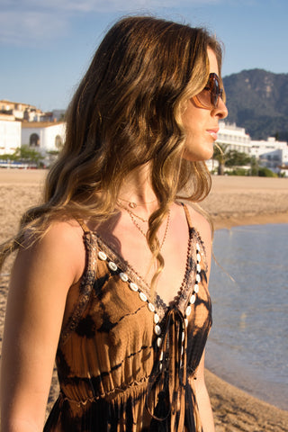 Vestido Boho Tie Dye Tierra Conchas
