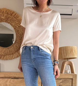 Top Elástico Soft Licra Beige Claro
