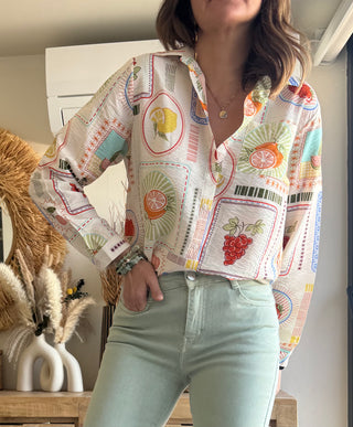Camisa Citrus Print