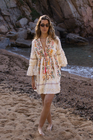 Vestido Bordado Boho Jewel