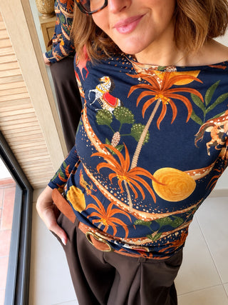 Camiseta tropical cashmere