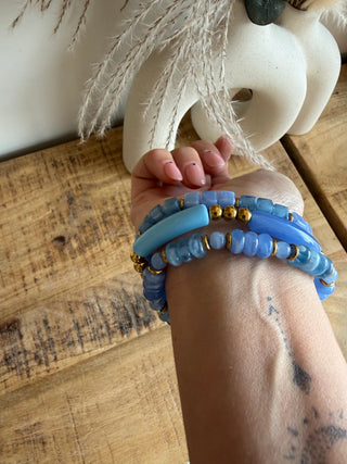 Set Pulseras Azul