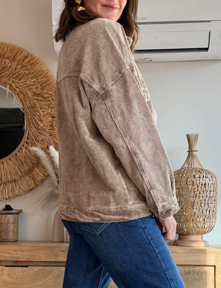 Chaqueta Pana Oversize