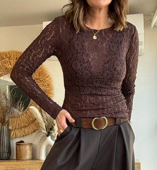 Camiseta Encaje Floral Second Skin