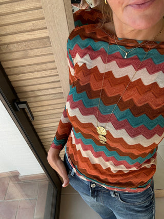 Camiseta Cachemir Zigzag