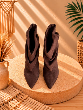 Botines de Antelina con Caña Arrugada
