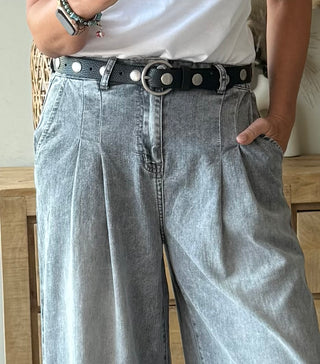 Cinturón Piel Rivet