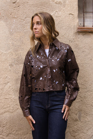 Chaqueta Fleur Chocolate