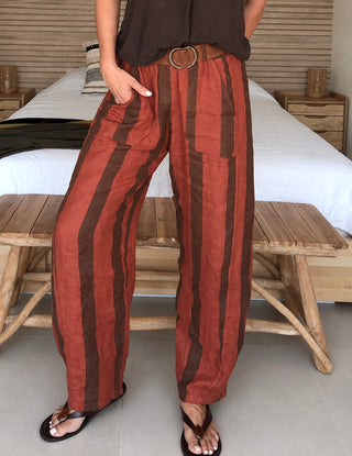 Pantalón Lino Rayas