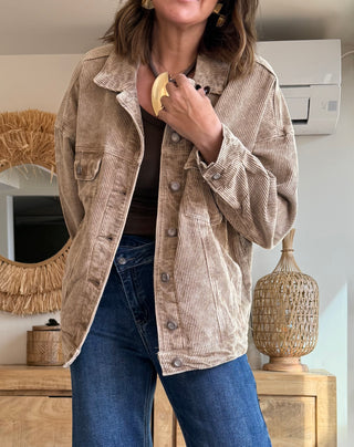 Chaqueta Pana Oversize