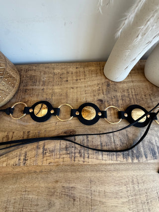 Cinturón Cadena Medallas Doradas con Lazada