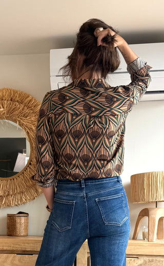 Camisa Geométrica Retro