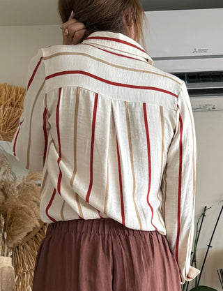 Camisa Rayas Algodón/Lino