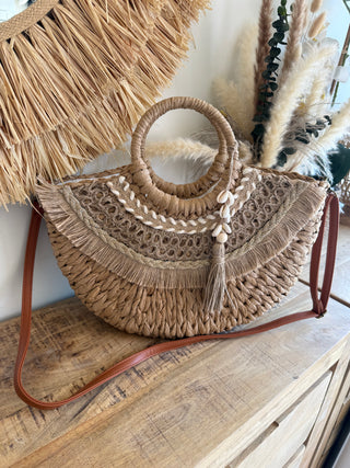Bolso Boho Trenzado Conchas