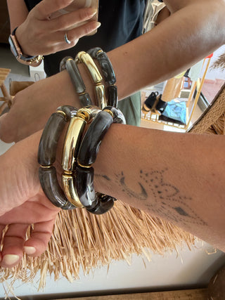 Set Tres Pulseras Negro