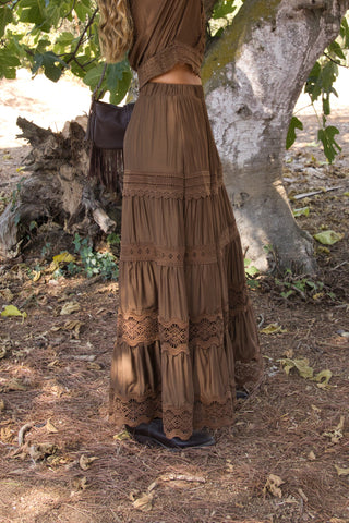 Falda Boho Camel