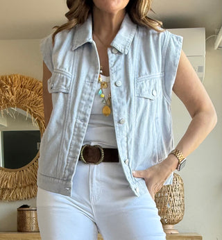 Chaleco Denim Soft Colors