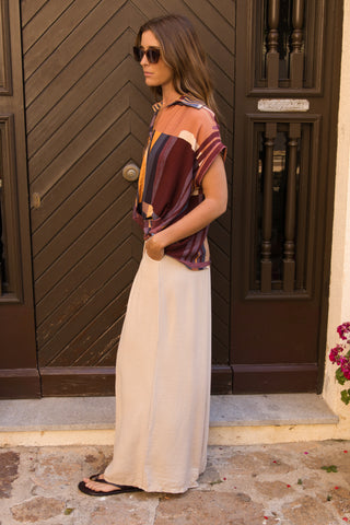 Blusa Efecto Cruzado Patchwork
