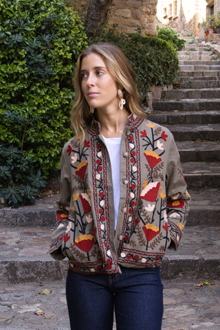 Chaqueta Bordada Folk