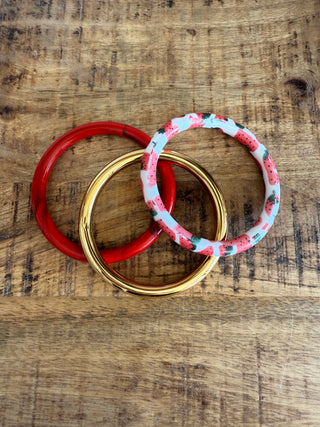 Set de Tres Pulseras Fresa