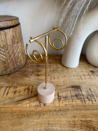 Pendientes Espiral Dorada