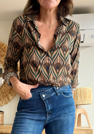 Camisa Geométrica Retro