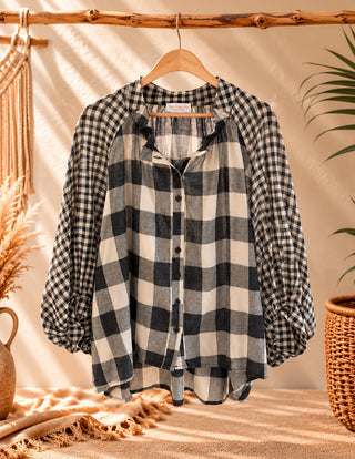 Camisa de Cuadros Combinados