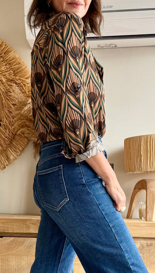 Camisa Geométrica Retro