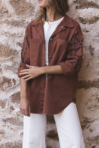 Chaqueta Oversize Étnica