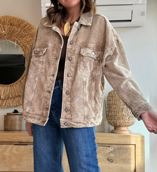 Chaqueta Pana Oversize