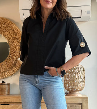 Blusa Algodón Zip Chic