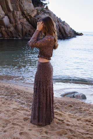 Falda Crochet Boho Calada