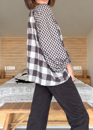 Camisa de Cuadros Combinados