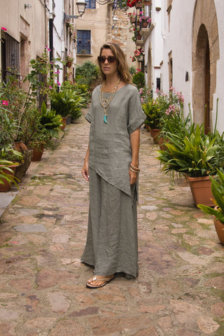 Blusón Asimétrico Lino Boho