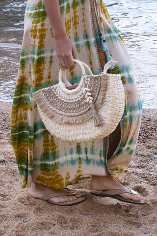 Bolso Boho Trenzado Conchas