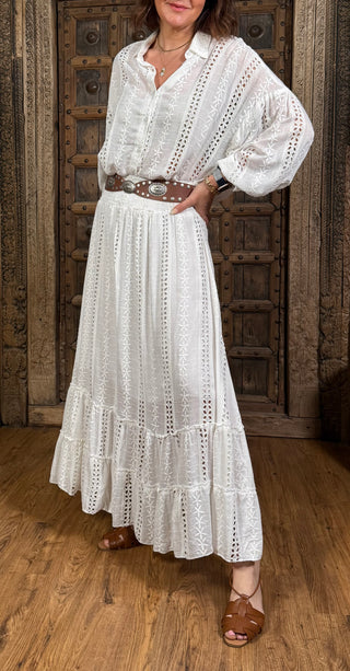 Blusa globo brocado
