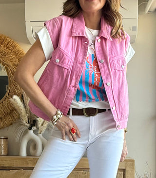 Chaleco Denim Soft Colors