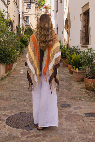 Poncho/Foulard Boho Multicolor