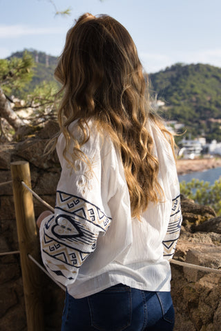 Blusa Bordada Boho Cotton
