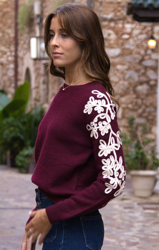 Jersey Bordado Floral