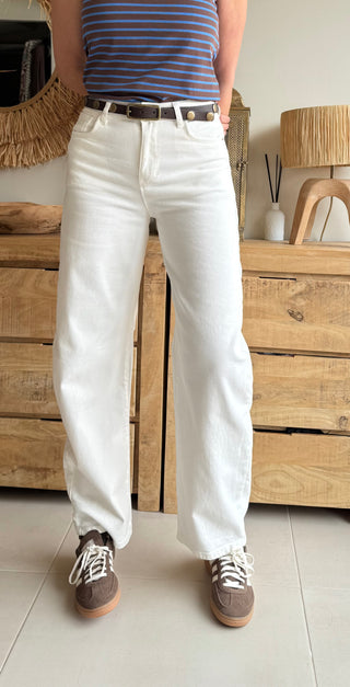 Jeans banana fit blanco