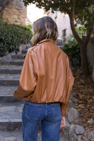 Chaqueta Étoile Efecto Piel Coñac