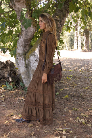 Falda Boho Camel