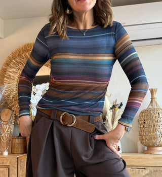 Camiseta Rayas Cashmere Mix