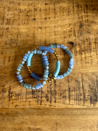 Set Pulseras Azul