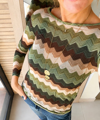 Camiseta Cachemir Zigzag