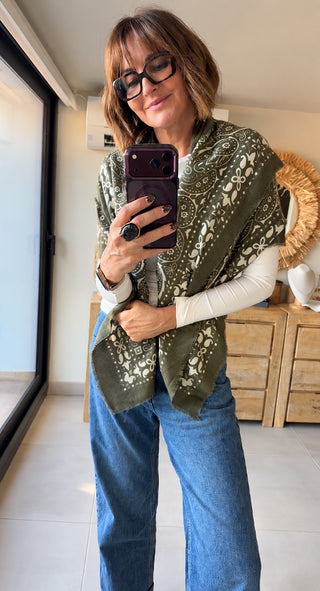 Fular bandana Verde oliva